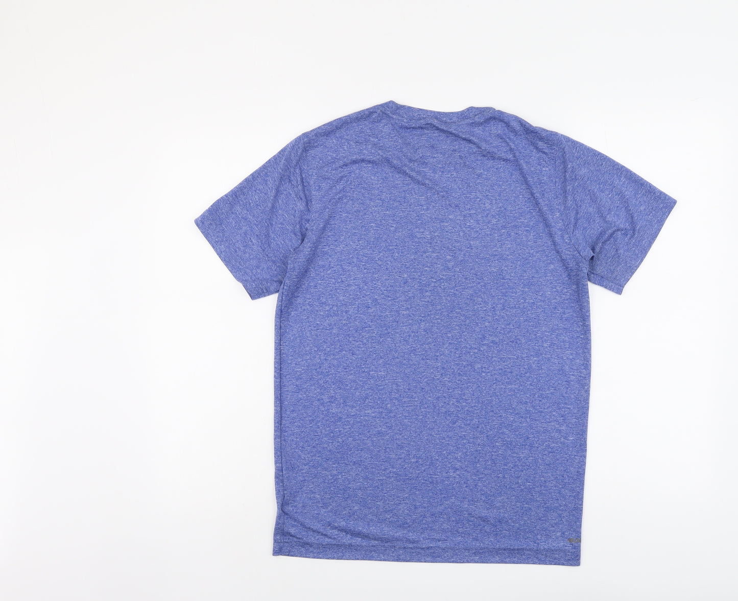 New Balance Mens Blue Polyester Basic T-Shirt Size S Round Neck Pullover