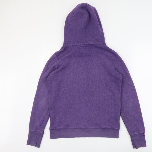 Superdry Womens Purple Cotton Pullover Hoodie Size M Pullover