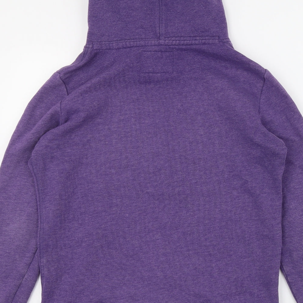 Superdry Womens Purple Cotton Pullover Hoodie Size M Pullover