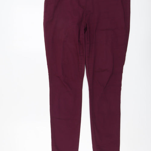 NEXT Womens Purple Cotton Jegging Jeans Size 14 L28 in Regular Button