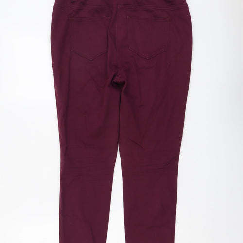 NEXT Womens Purple Cotton Jegging Jeans Size 14 L28 in Regular Button