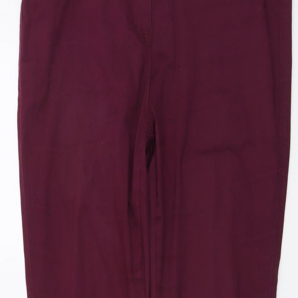 NEXT Womens Purple Cotton Jegging Jeans Size 14 L28 in Regular Button