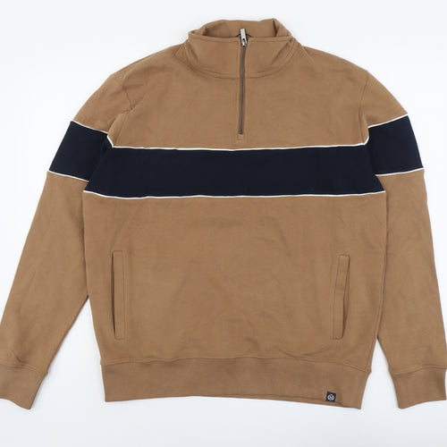 Marks and Spencer Mens Brown Cotton Pullover Sweatshirt Size L