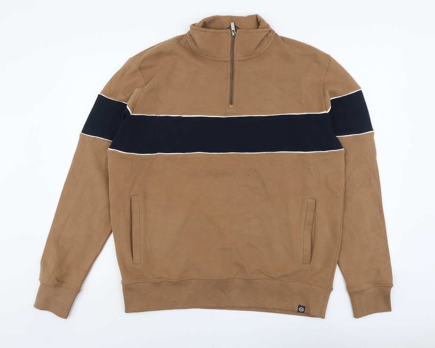 Marks and Spencer Mens Brown Cotton Pullover Sweatshirt Size L