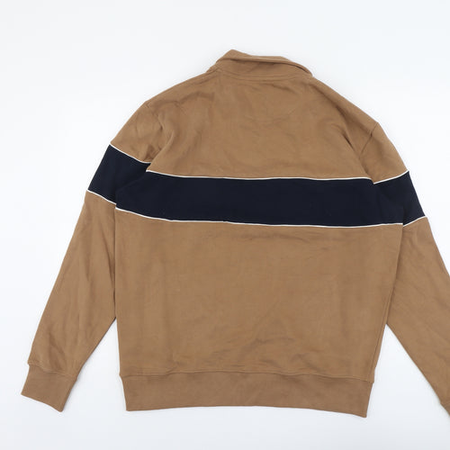 Marks and Spencer Mens Brown Cotton Pullover Sweatshirt Size L