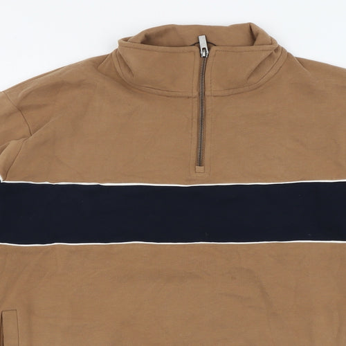 Marks and Spencer Mens Brown Cotton Pullover Sweatshirt Size L