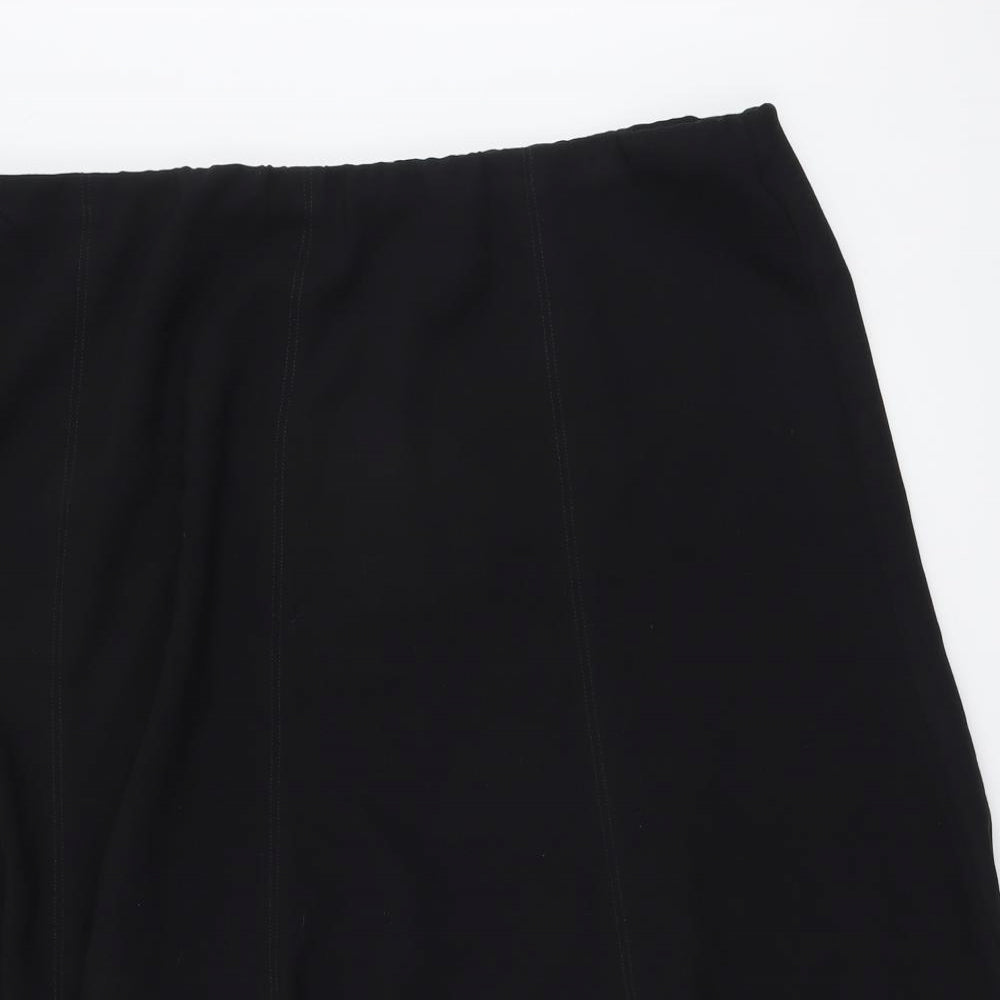Marks and Spencer Womens Black Polyester Swing Skirt Size 22