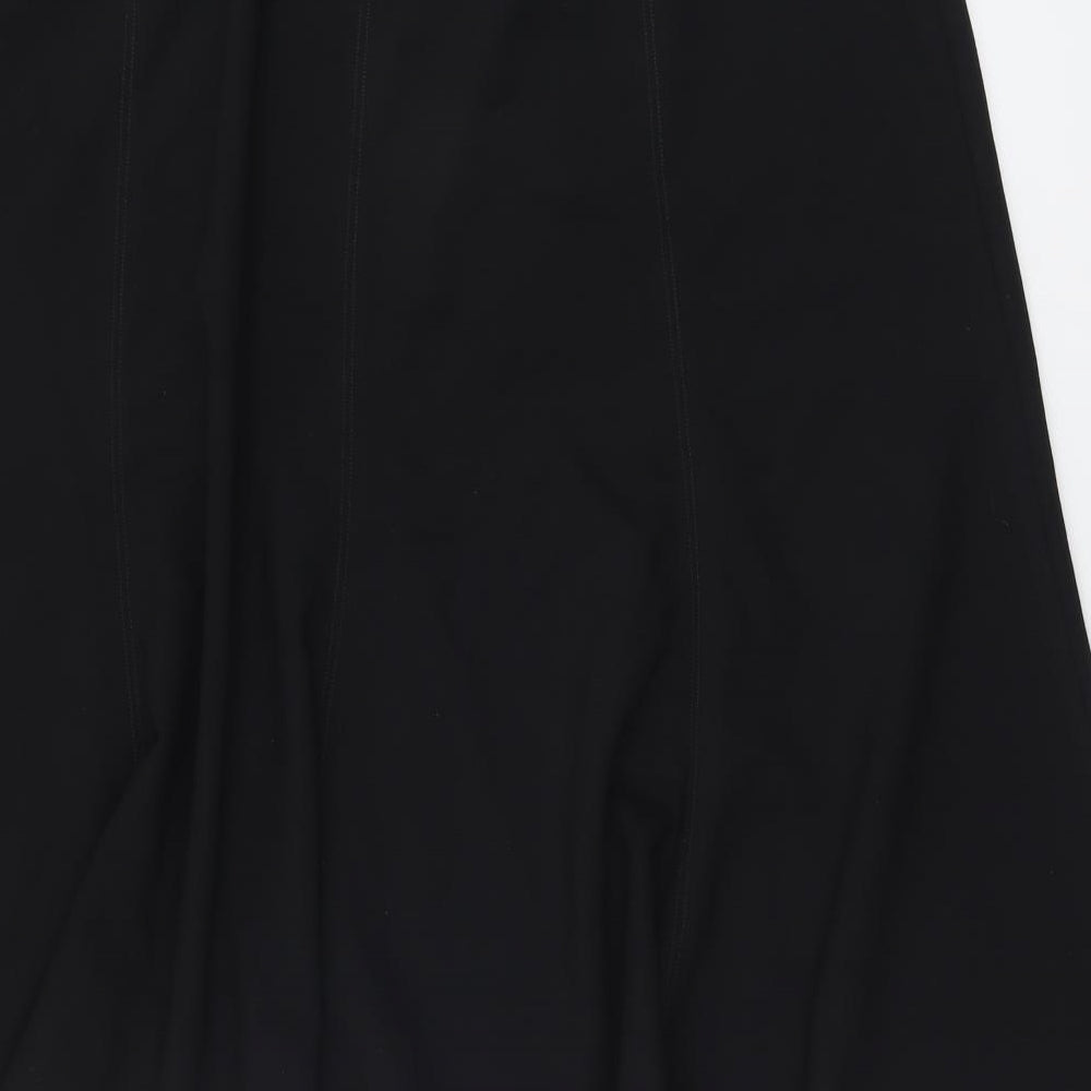 Marks and Spencer Womens Black Polyester Swing Skirt Size 22