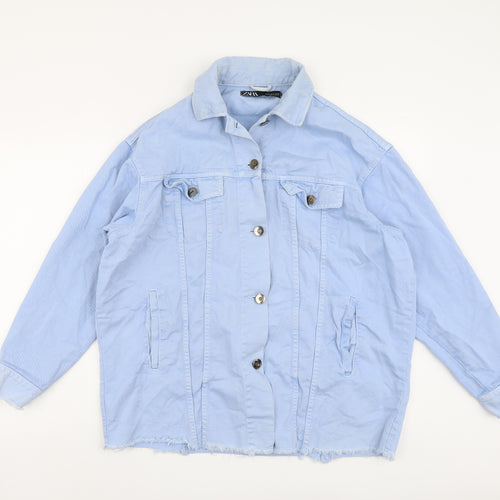 Zara Womens Blue Jacket Size M Button