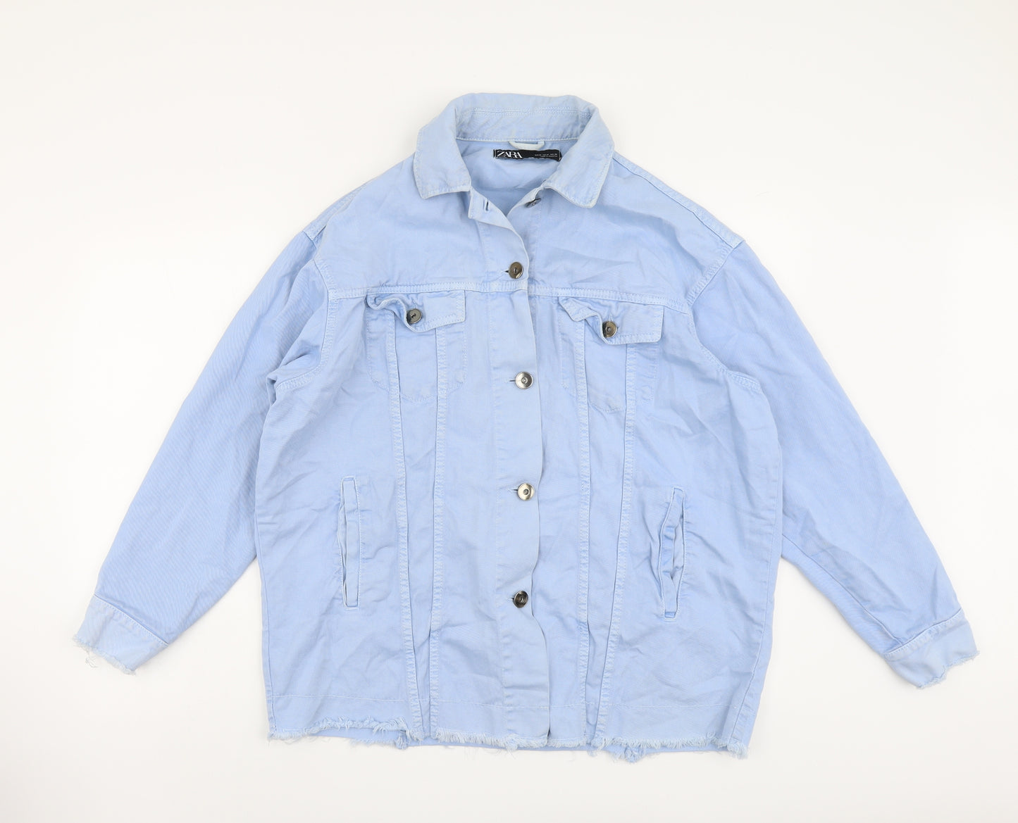 Zara Womens Blue Jacket Size M Button