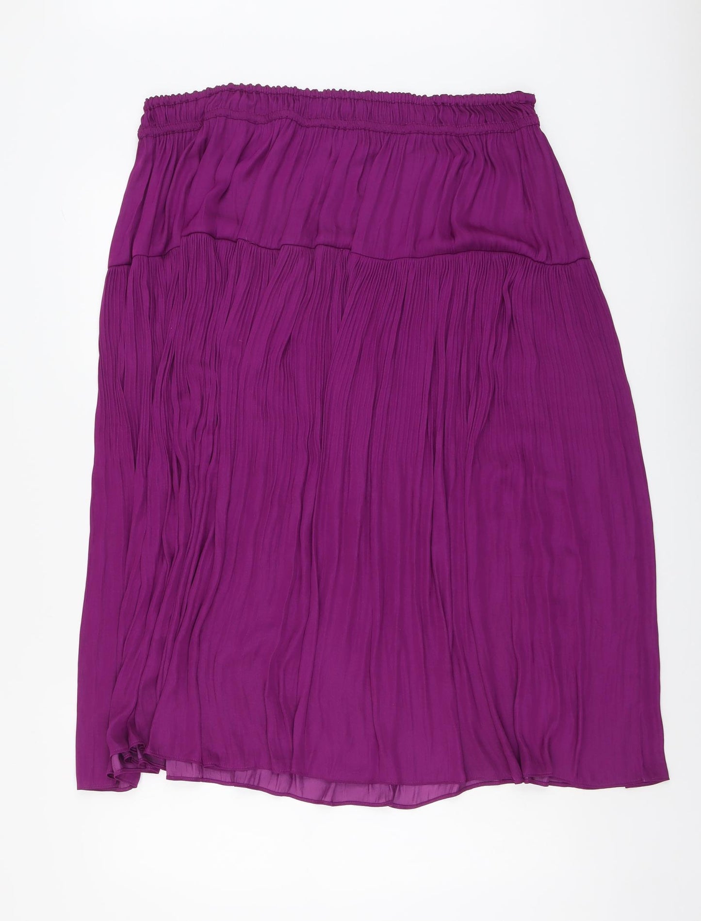 Marks and Spencer Womens Purple Polyester Swing Skirt Size 18