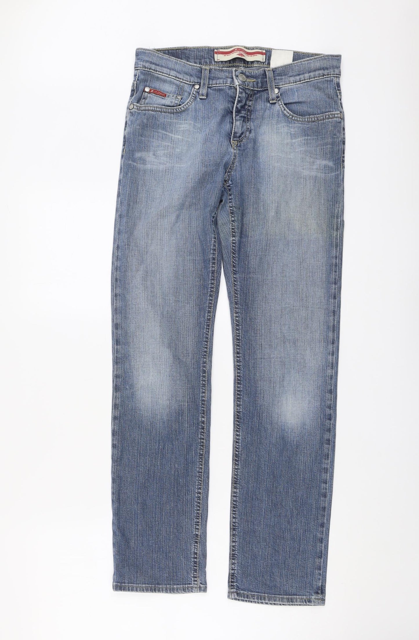 Lee Cooper Womens Blue Cotton Straight Jeans Size 28 in L29 in Regular Button