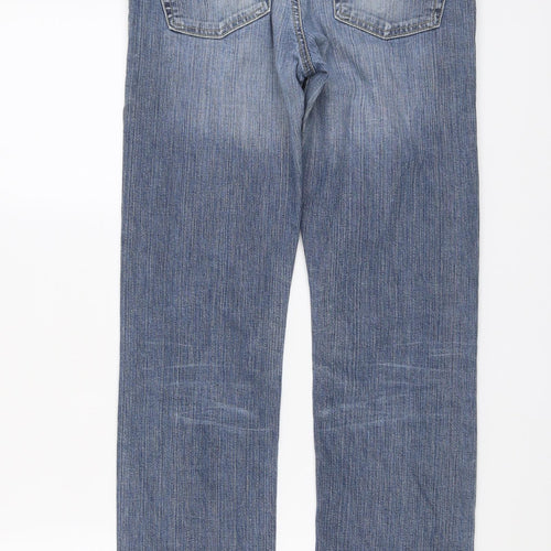 Lee Cooper Womens Blue Cotton Straight Jeans Size 28 in L29 in Regular Button