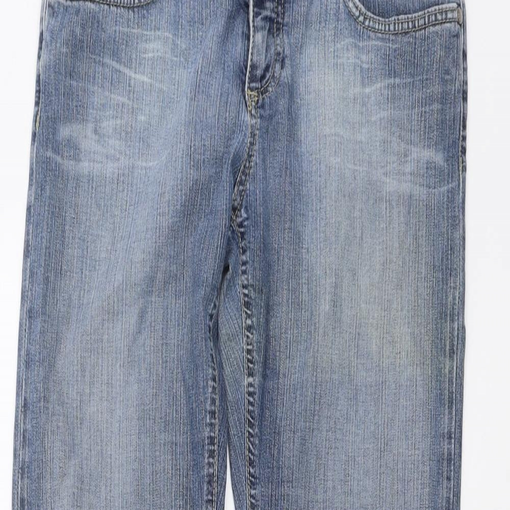 Lee Cooper Womens Blue Cotton Straight Jeans Size 28 in L29 in Regular Button
