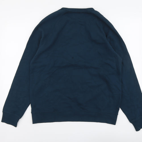 Marks and Spencer Mens Blue Cotton Pullover Sweatshirt Size M
