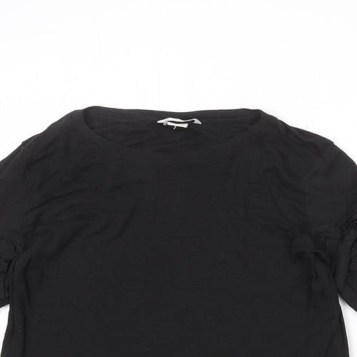 Divided by H&M Womens Black 100% Cotton Basic T-Shirt Size S Round Neck