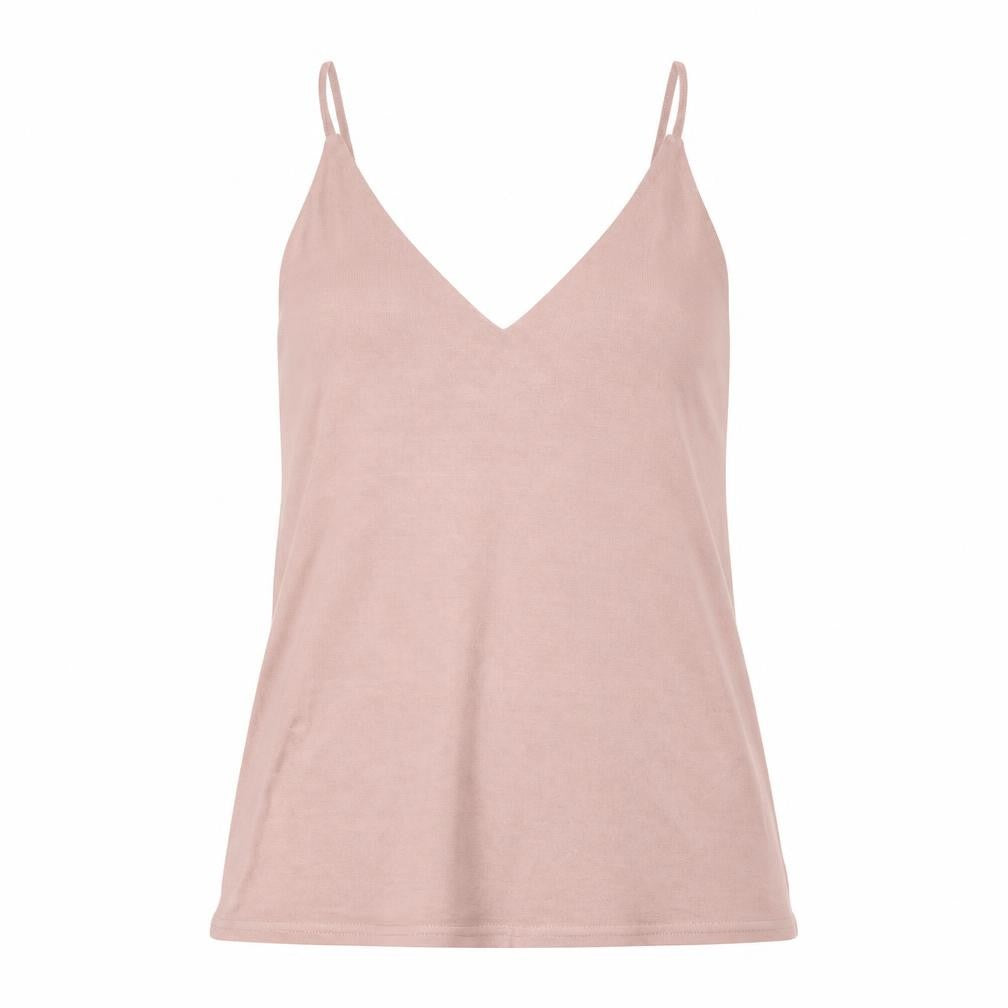 Boohoo Womens Pink Polyester Basic Tank Size 6 V-Neck