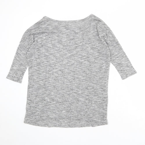 Divided by H&M Womens Grey Boat Neck Viscose Pullover Jumper Size S - Parlez Vouz Fracais?