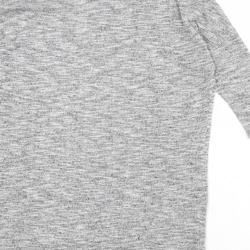 Divided by H&M Womens Grey Boat Neck Viscose Pullover Jumper Size S - Parlez Vouz Fracais?