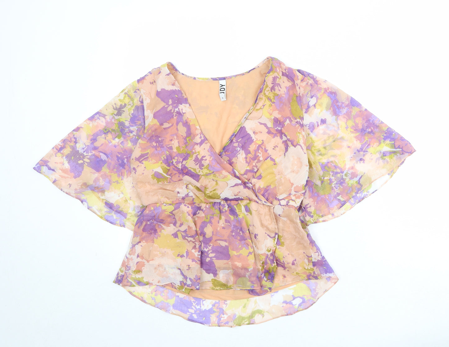 JDY Womens Multicoloured Geometric Polyester Basic Blouse Size 16 V-Neck