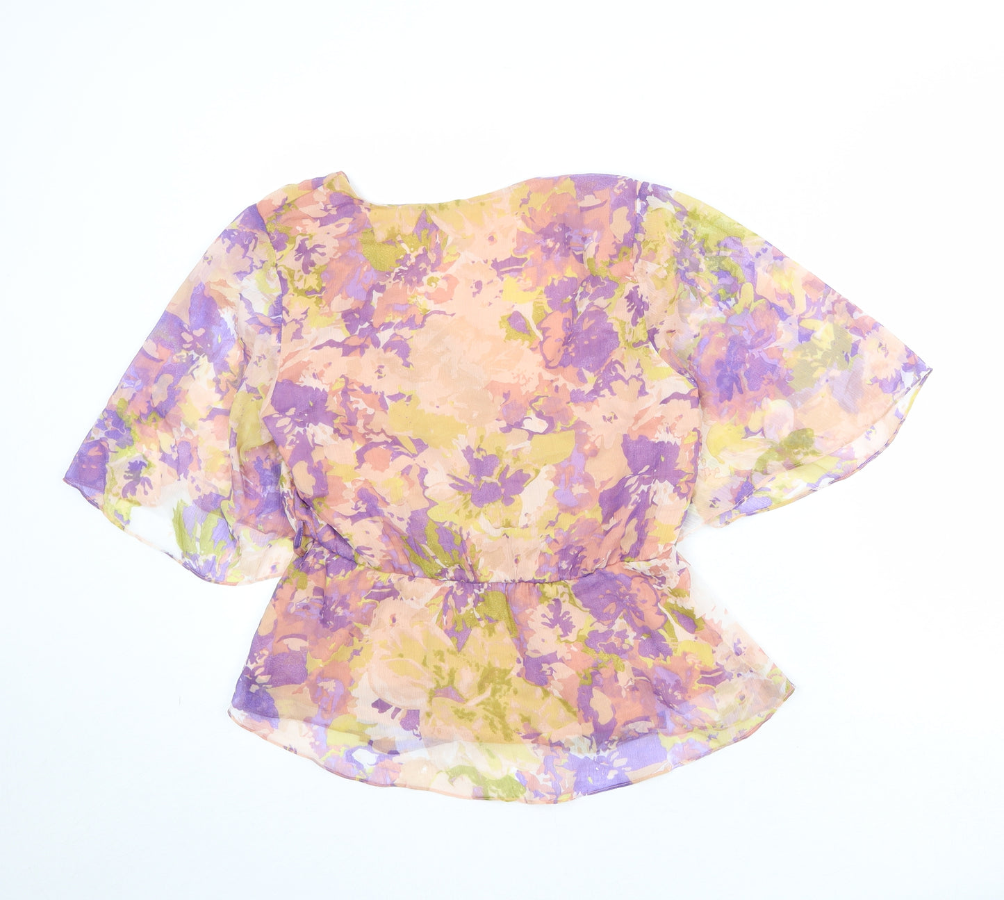 JDY Womens Multicoloured Geometric Polyester Basic Blouse Size 16 V-Neck