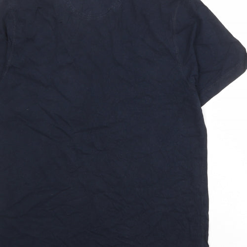 Henri Lloyd Mens Blue Cotton T-Shirt Size XL Round Neck