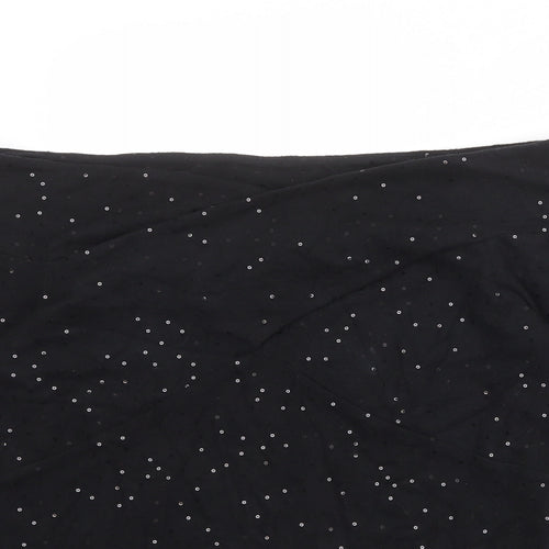 NEXT Womens Black Viscose Basic Blouse Size 14 Off the Shoulder