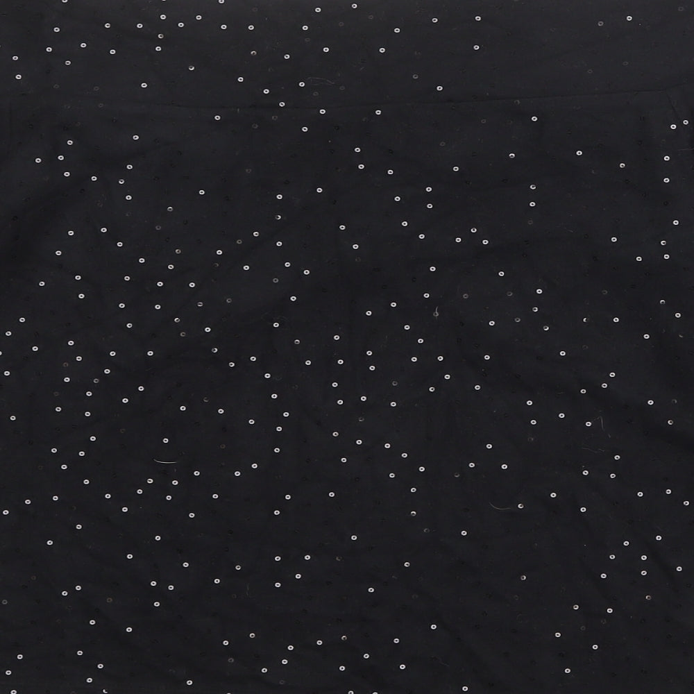 NEXT Womens Black Viscose Basic Blouse Size 14 Off the Shoulder