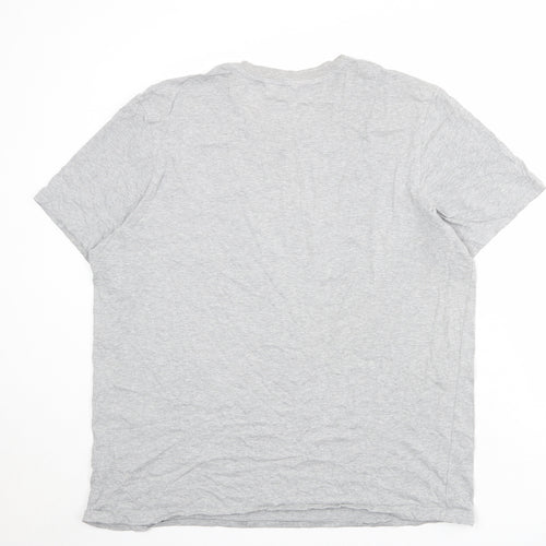 Nike Mens Grey Cotton T-Shirt Size XL Round Neck