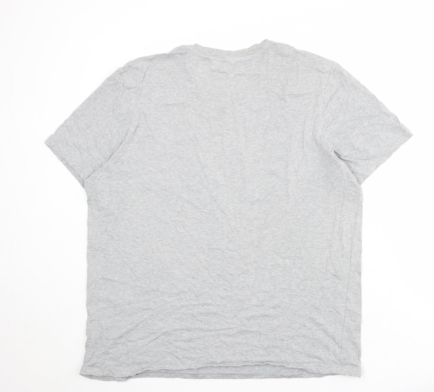 Nike Mens Grey Cotton T-Shirt Size XL Round Neck