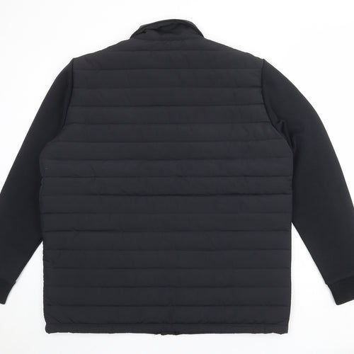 Autograph Mens Black Quilted Jacket Size XL Snap
