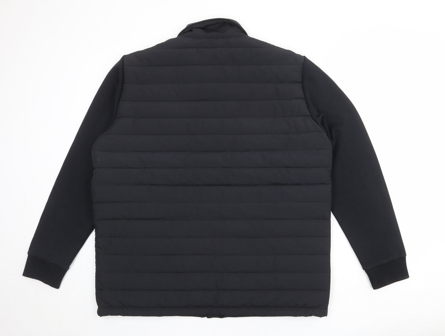 Autograph Mens Black Quilted Jacket Size XL Snap