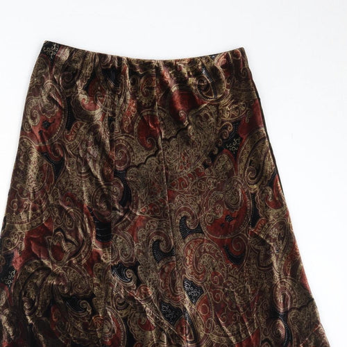 Marks and Spencer Womens Multicoloured Geometric Viscose Swing Skirt Size 10