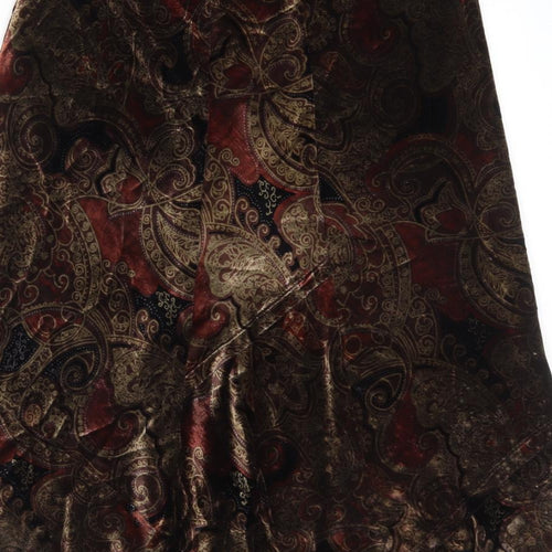 Marks and Spencer Womens Multicoloured Geometric Viscose Swing Skirt Size 10
