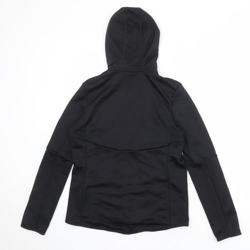 DECATHLON Boys Black Polyester Full Zip Hoodie Size 12-13 Years Zip
