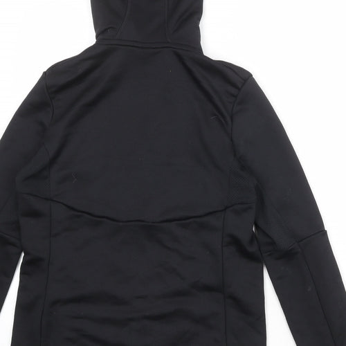 DECATHLON Boys Black Polyester Full Zip Hoodie Size 12-13 Years Zip