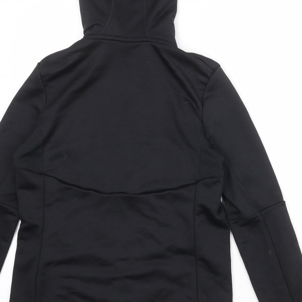 DECATHLON Boys Black Polyester Full Zip Hoodie Size 12-13 Years Zip