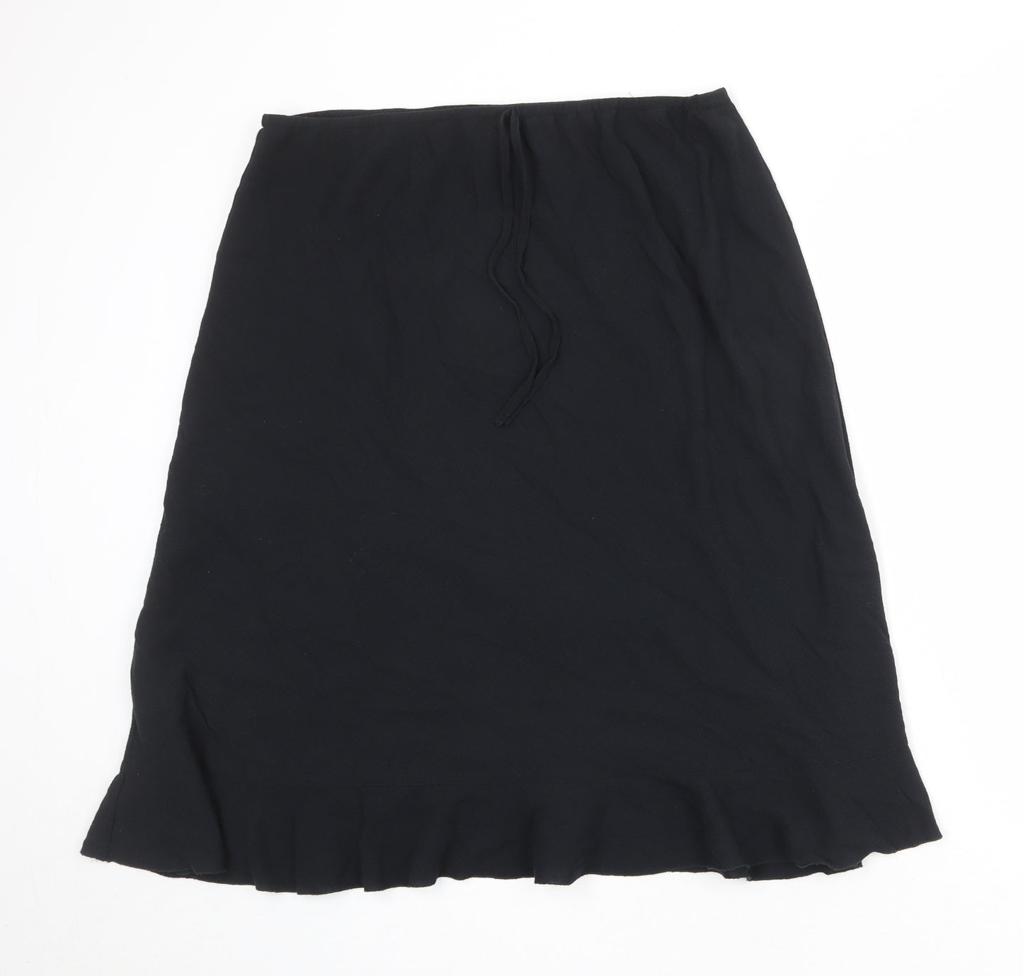 Agenda Womens Black Viscose Swing Skirt Size 20