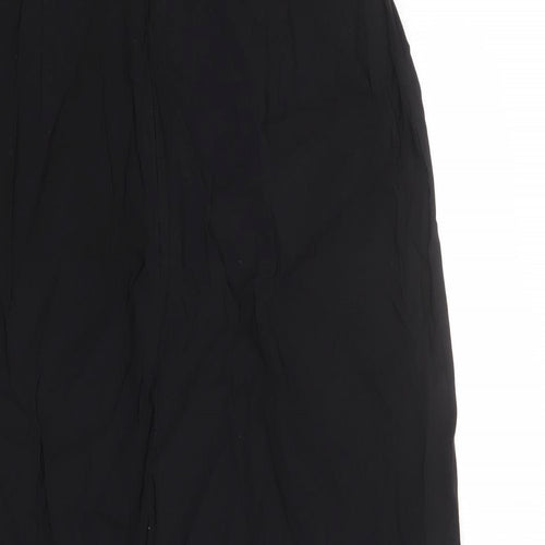 Marks and Spencer Womens Black Viscose A-Line Size 16 Off the Shoulder Zip