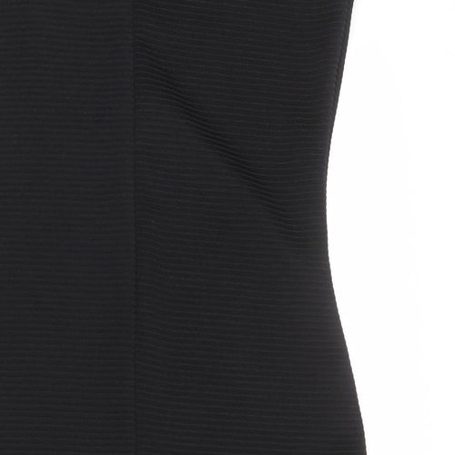 Missguided Womens Black Polyester Bodycon Size 14 Round Neck Pullover - Racerback