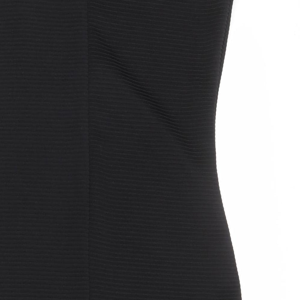 Missguided Womens Black Polyester Bodycon Size 14 Round Neck Pullover - Racerback