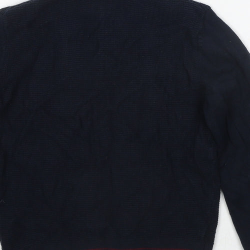 NEXT Boys Blue Collared Cotton Pullover Jumper Size 4-5 Years Pullover