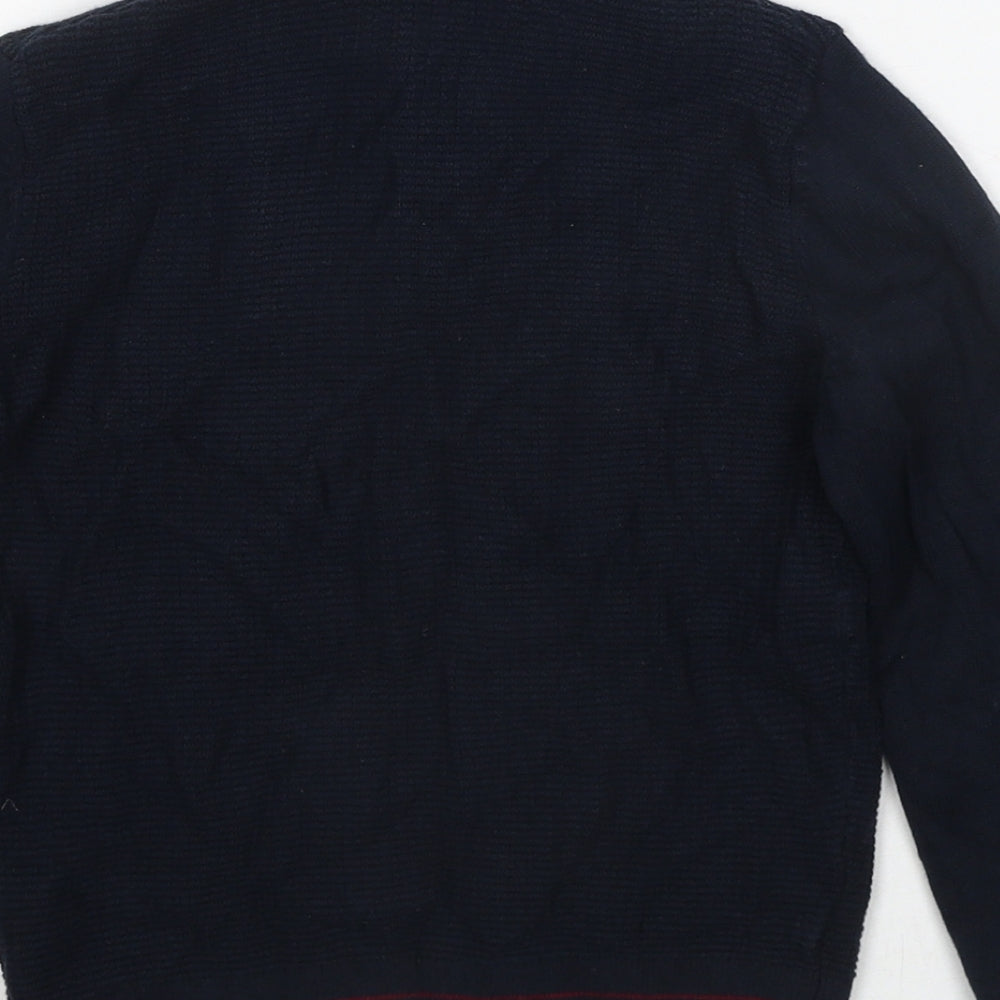 NEXT Boys Blue Collared Cotton Pullover Jumper Size 4-5 Years Pullover