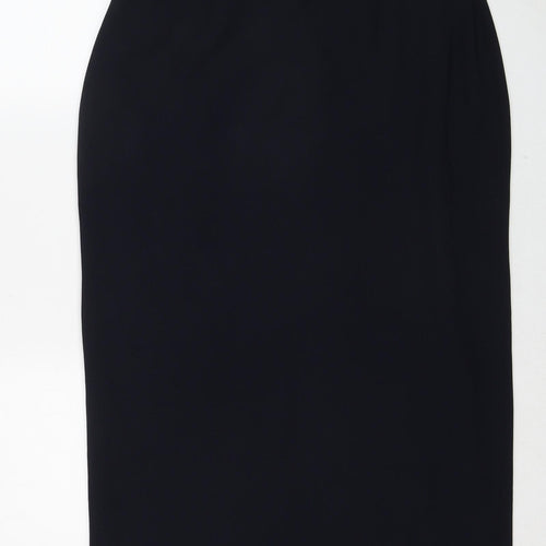 Wallis Womens Blue Polyester Straight & Pencil Skirt Size 14 Zip