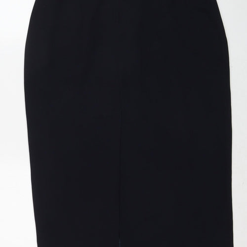 Wallis Womens Blue Polyester Straight & Pencil Skirt Size 14 Zip