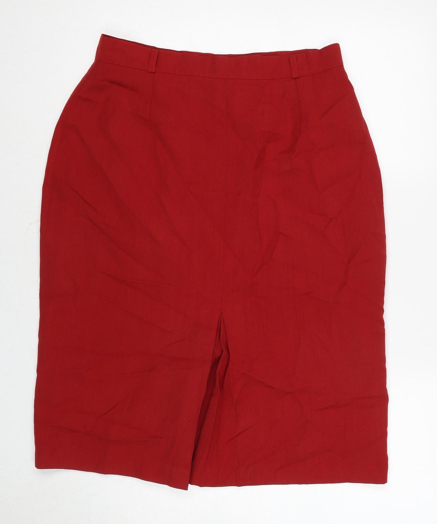 Radius Womens Red Polyester Straight & Pencil Skirt Size 16 Zip