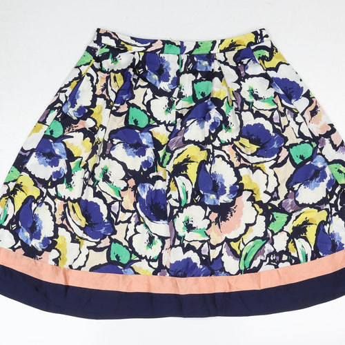 Clements Ribeiro Womens Multicoloured Floral Polyester Tulip Skirt Size 12 Zip