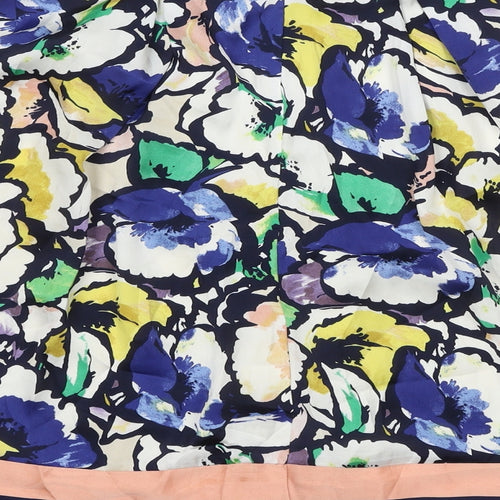 Clements Ribeiro Womens Multicoloured Floral Polyester Tulip Skirt Size 12 Zip