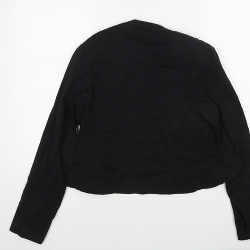 River Island Womens Black Military Jacket Jacket Size 10