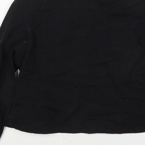 River Island Womens Black Military Jacket Jacket Size 10